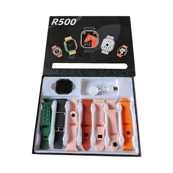 R500 7 In 1 Bluetooth Smart Watch With 7 Interc… - Bundle of 2