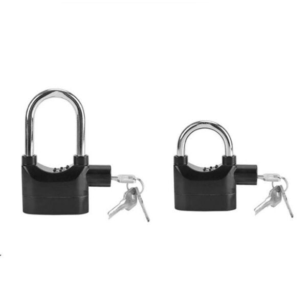 Black Waterproof Siren Alarm Padlock for Motorc… - Bundle of 3