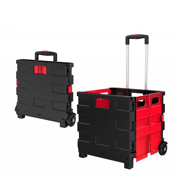 JG20375603 45L Folding Trolley Box With Two Whe…