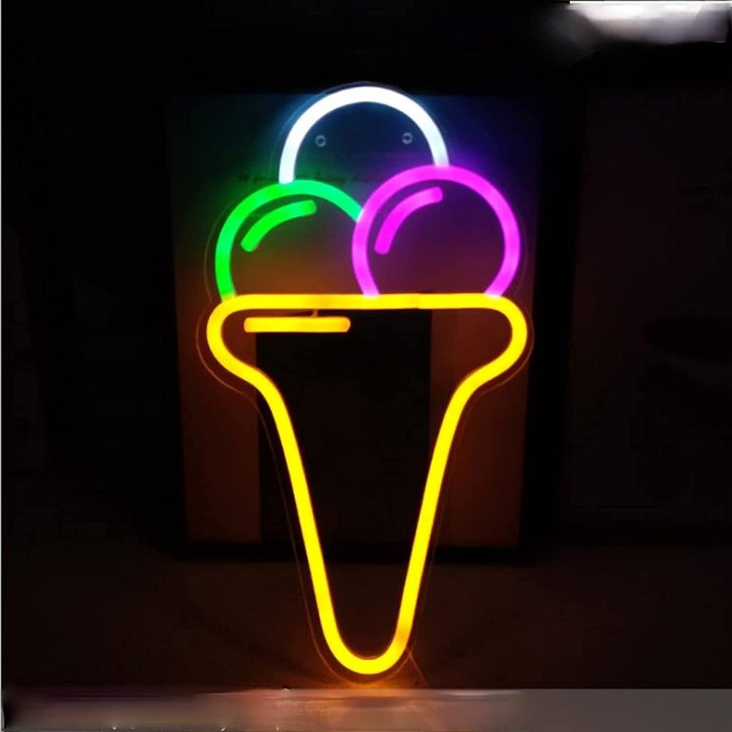 E-20 Ice Cream Cone Back Panel Neon Sign With 1…