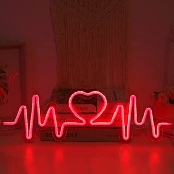 C-8 USB Powered Heart Rate Neon Lamp With Back … - Bundle of 2