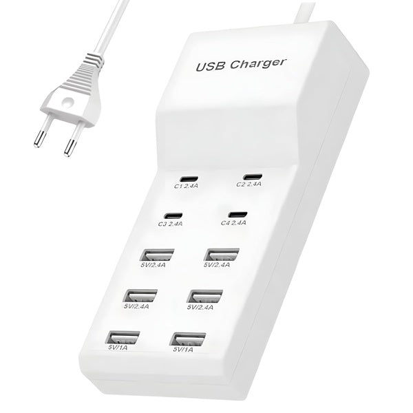 CH-650 Treqa 6USB Port + 4PD USB Hub - Bundle of 2
