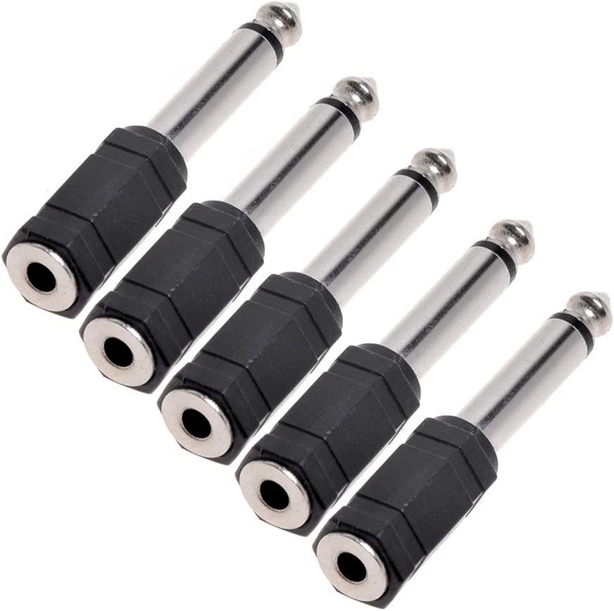 3.5mm Female to 6.5mm Male Audio Adapter Pack O…
