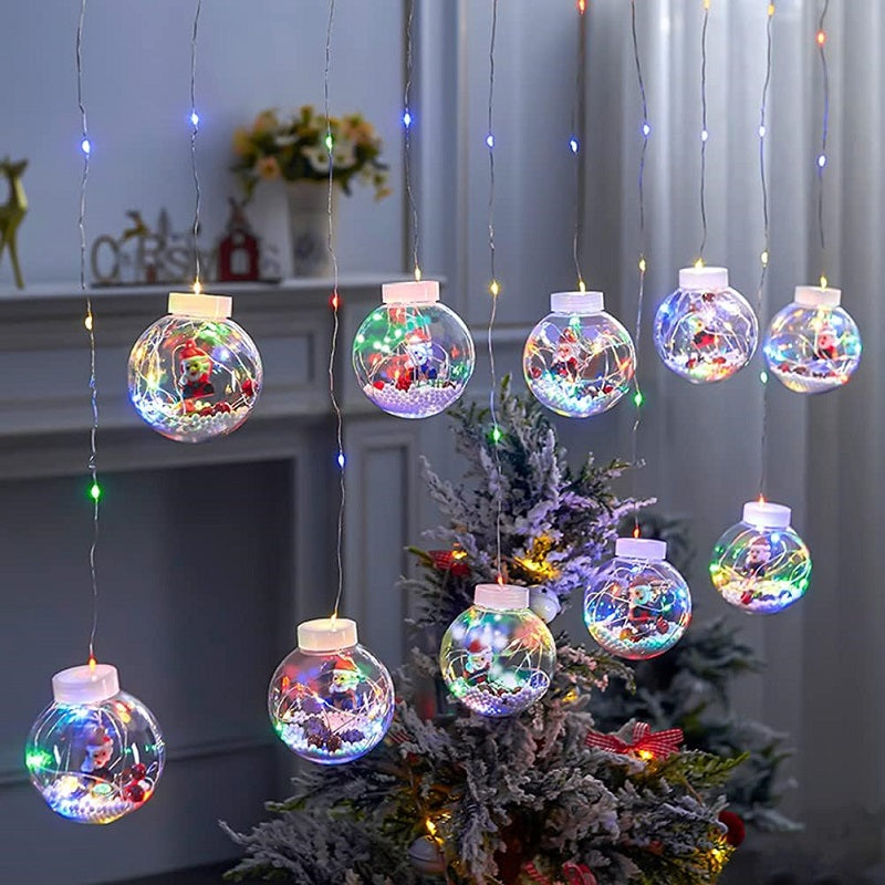 ZYF-18 RGB Ball Shaped Santa LED Fairy Curtain … - Bundle of 3