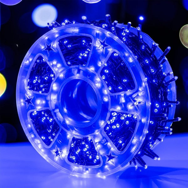 ZYF-D148 100M Blue 9V String Fairy Light on Bla…