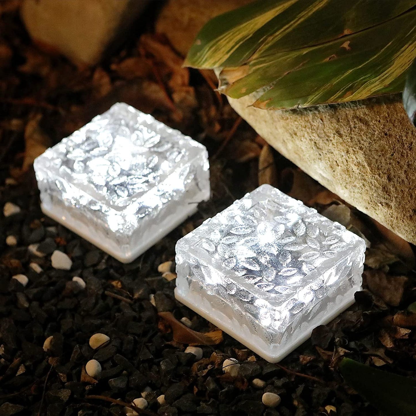 FA-LC57A-Solar Powered Ice Bricks White Light 2… - Bundle of 2