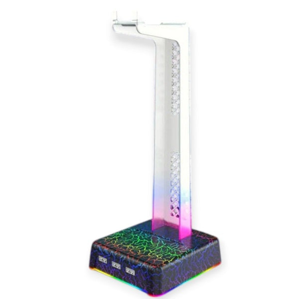 JG20375653 RGB LED Headphone Stand With 3 Port …