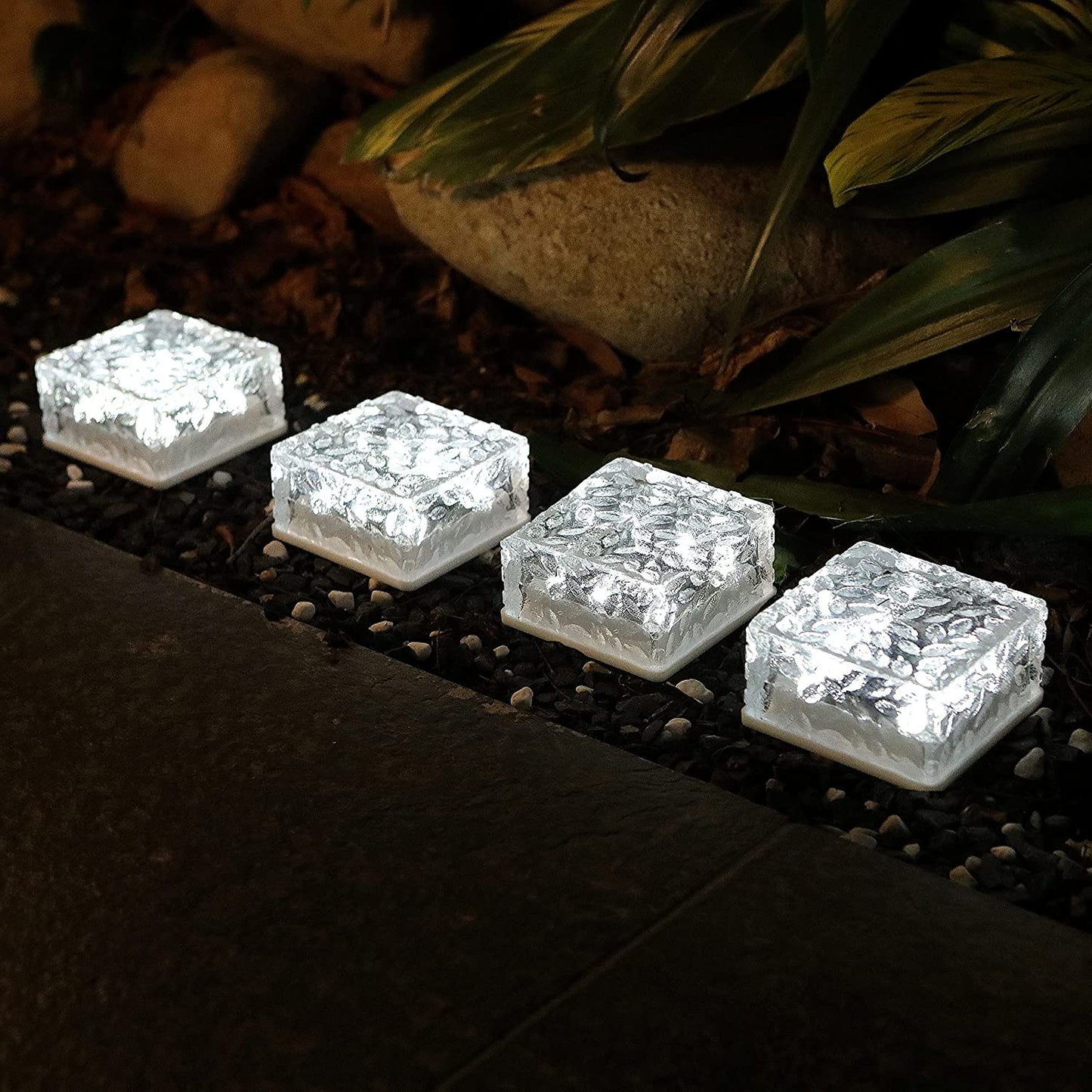 FA-LC57B Solar Powered Ice Bricks Lights White …