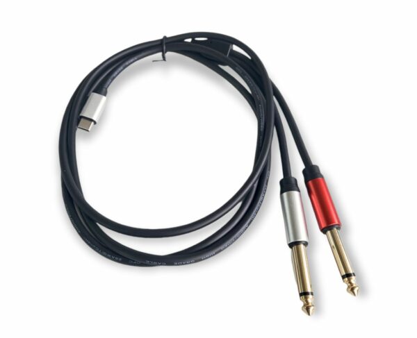 1.5M Type C Male To Dual 6.35mm Audio Y Splitte…