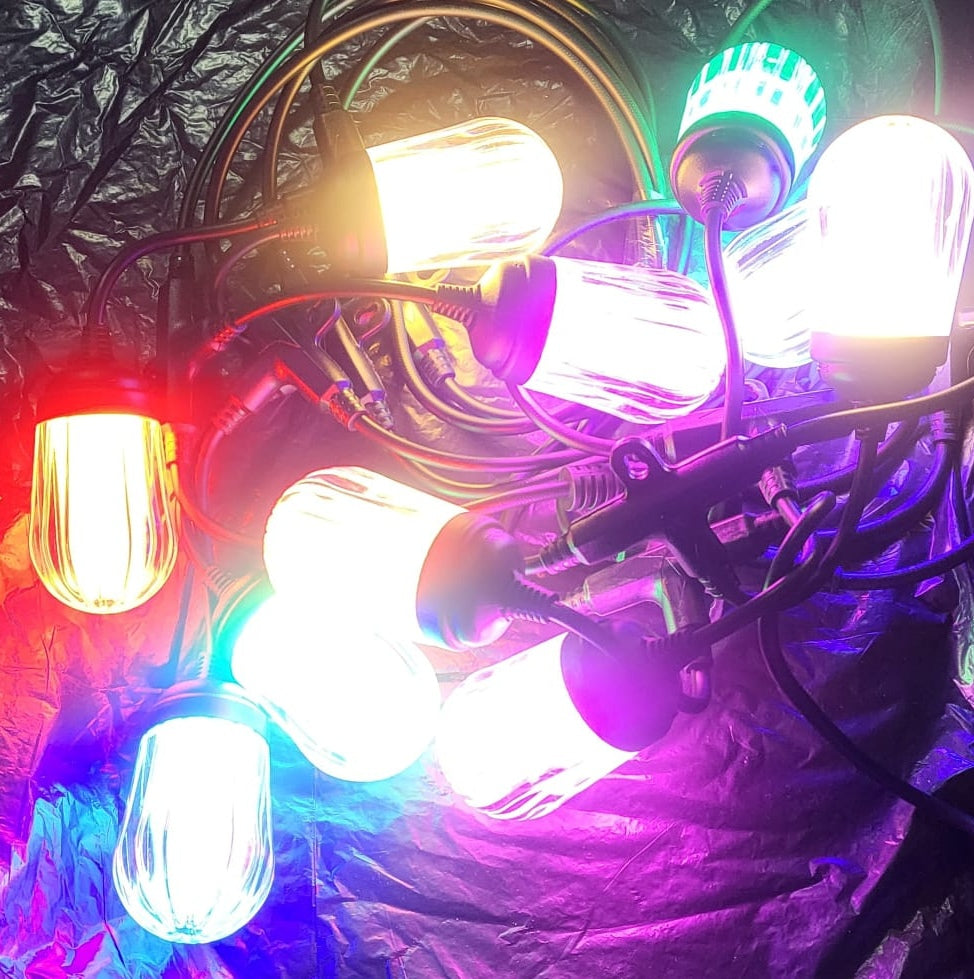 FA-801-2C Loofah String with Hooks RGB Lights … - Bundle of 2