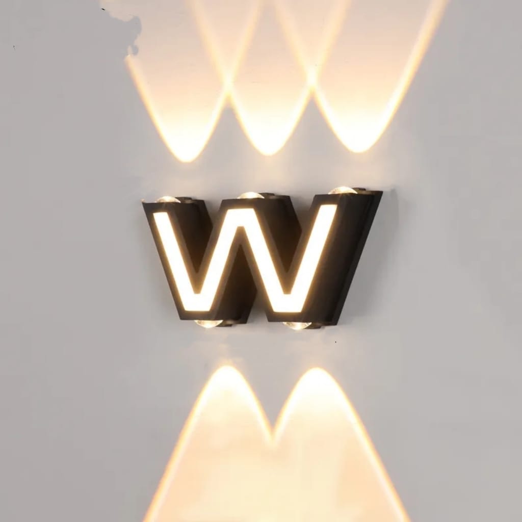 12W 5 LED W Shaped Wall Lamp 3000K - Bundle of 2