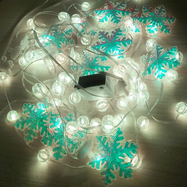ZYF-177 3M Balls And Snowflakes Smart LED Curta… - Bundle of 2