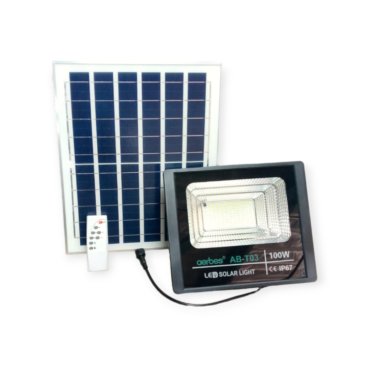 Aerbes AB-T03 LED 100W Solar Powered Floodlight…