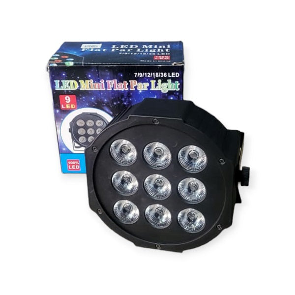 PM-006 RGB Flat PAR Stage Light 9LED - Bundle of 2