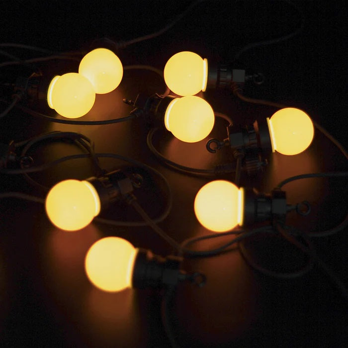 FA-603-1H LED Round 10 White Color Bulb String … - Bundle of 2