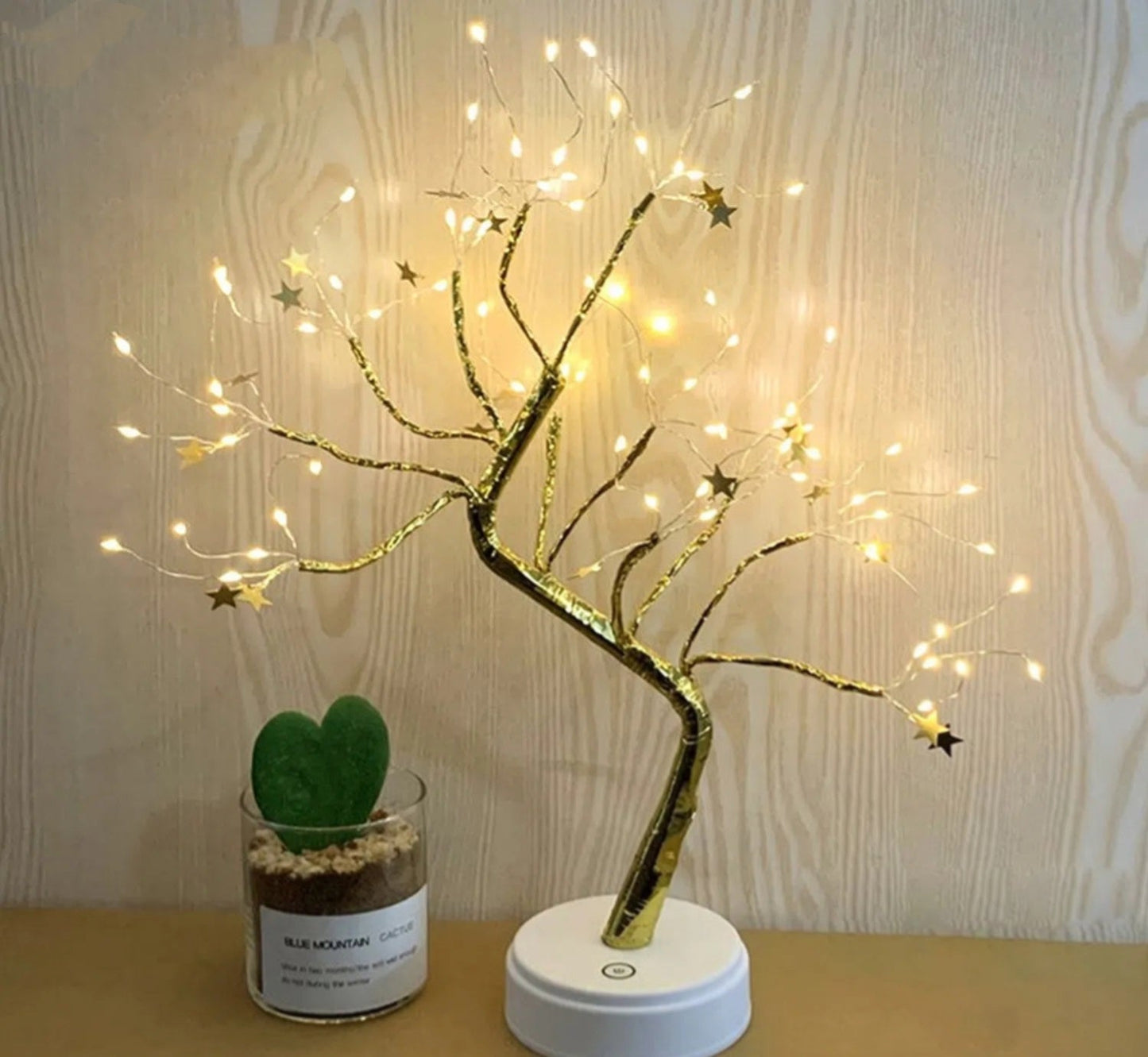 D-4 72 LED Star Gold Leaves Tree Table Lamp Wit… - Bundle of 2
