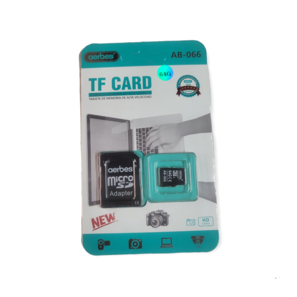 Aerbes AB-066-64GB Micro SD Memory Card with SD… - Bundle of 3