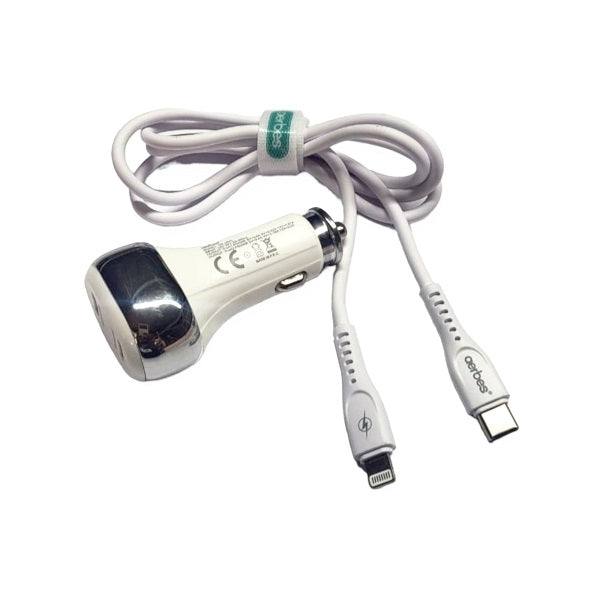 Aerbes AB-Q641 Dual PD 45W Car Charger With 1M … - Bundle of 3