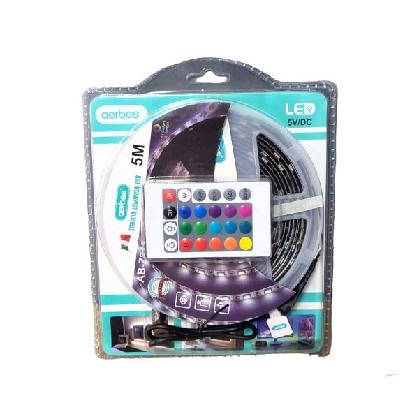 Aerbes AB-Z813 RGB 300LED USB 5050 Strip Light… - Bundle of 3