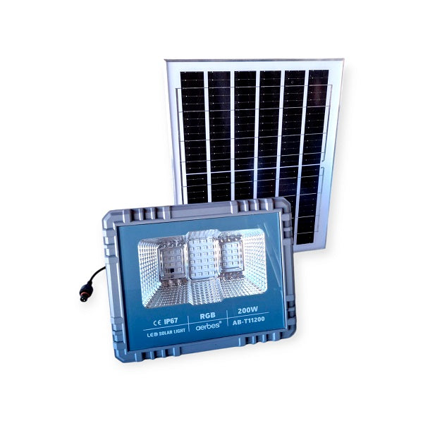 Aerbes AB-T11200 200W 46LED Solar RGB Flood Lig…
