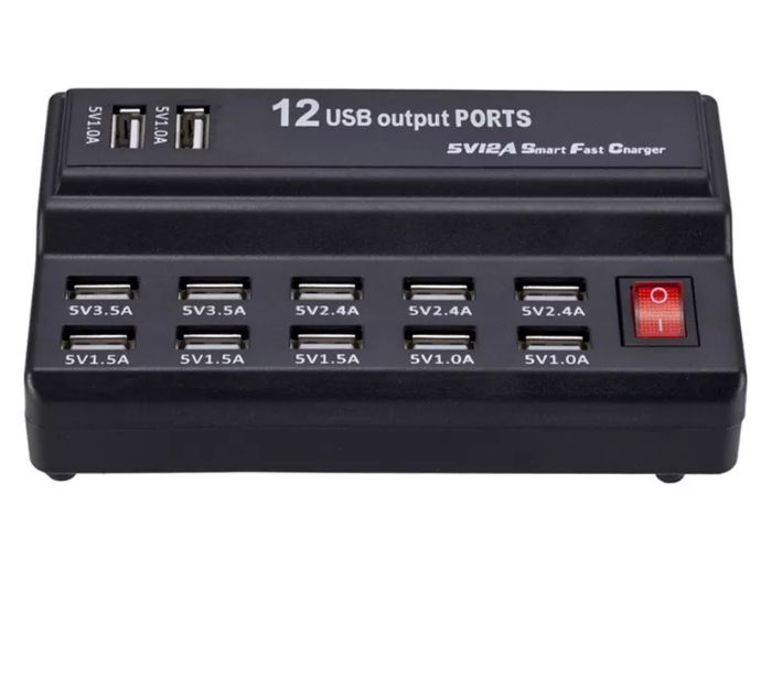HT-XJC056 12Port USB Hub 60W 5V 2.4A/1A - Bundle of 2