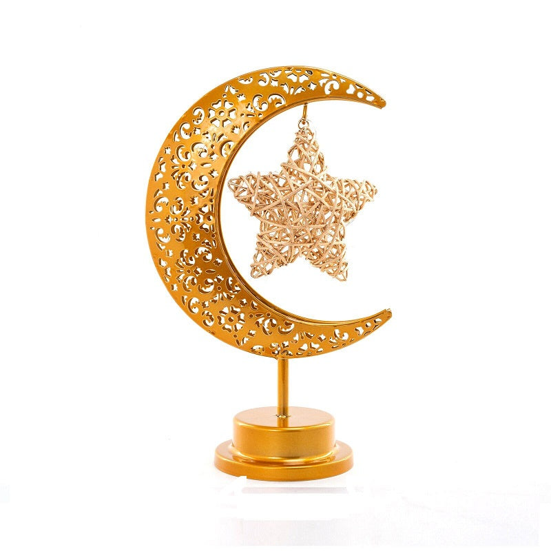 Battery Operated Moon Shaped Iron Star Light Wa… - Bundle of 2
