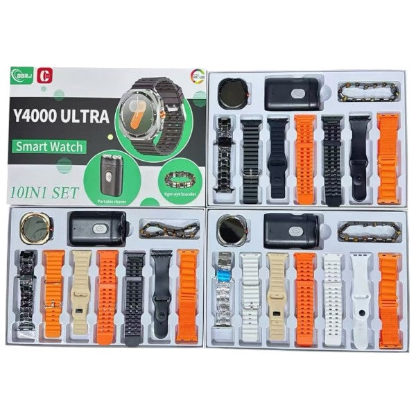 Y4000 10 in 1 Smart Watch Set With Portable Min…