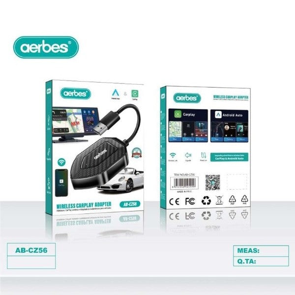Aerbes AB-CZ56 Wired to Wireless Carplay Conve…
