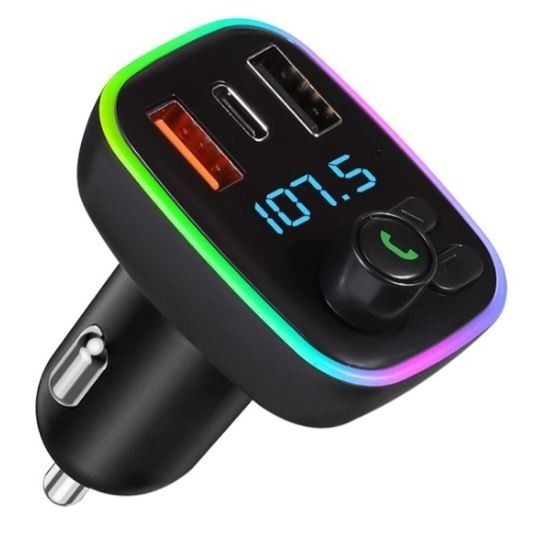 MP3-2 Car FM Modulator And MP3 Player with 2USB + PD Fast Charging x 3