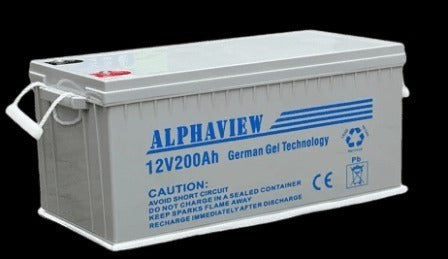 Alphaview German Tech 200ah 12v Deep Cycle Gel Battery