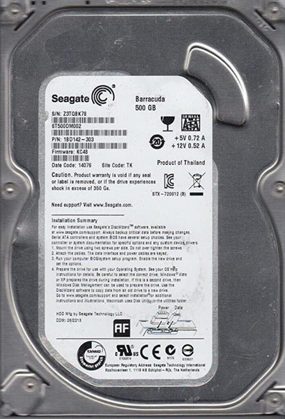 500GB Internal Hard Drive