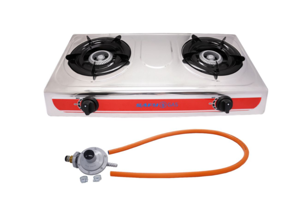 SAFY - Double-Burner Gas Stove (Stainless-Steel Top) - RH-GS214