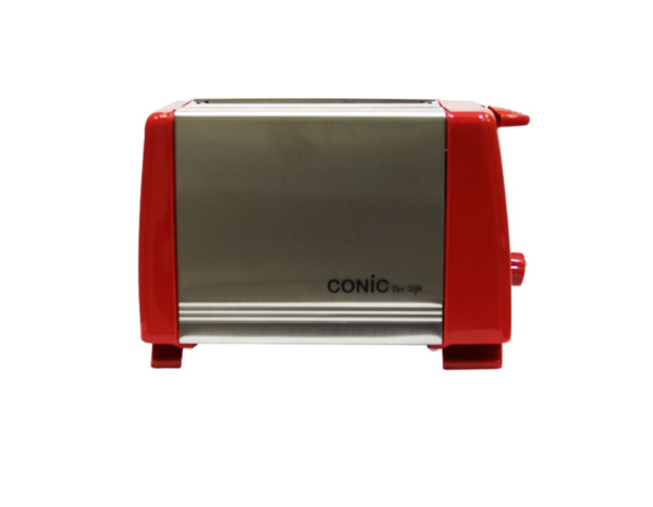 Conic Stainless Steel Premium 2-Slice Toaster - Red