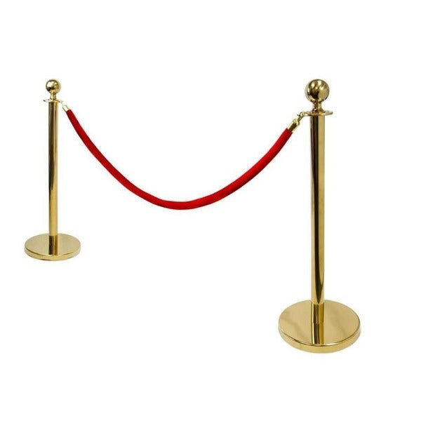 Gold Stanchion Set with Rope