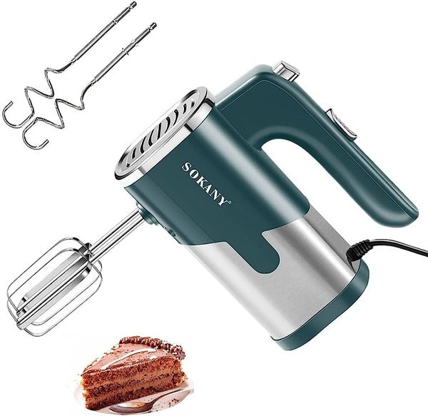 450W Stainless Steel Electric High-Power Hand-held Mixing Machine-Silver