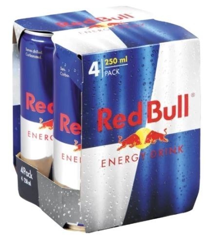 Red Bull Regular Energy Drink Cans 4 x 250ml
