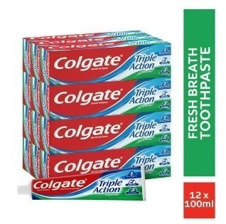 Colgate Triple Action Toothpaste - Bulk Pack (12x100ml)