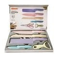 Pastel 6 Piece Corrugated Kitchen Knife Set 3 boxes