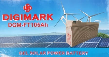 Digimark 105ah 12v GEL High Performance Solar Rechargeable Battery - Slimline