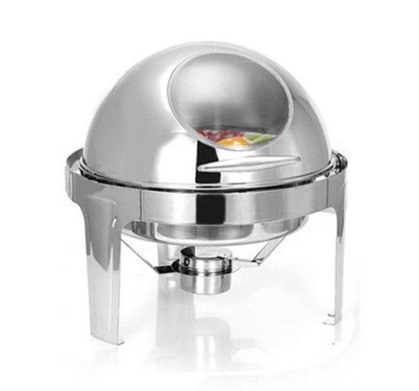 Roll Top Chafing Dish Round with Window