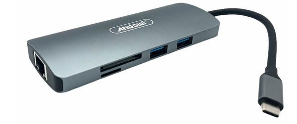 Andowl Professional 7-in-1 Type-C Hub Multi-Function Adapter