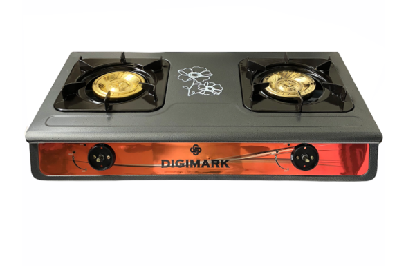 Digimark - 2 Burner Stainless Steel Gas Stove - Powder Coated Finish