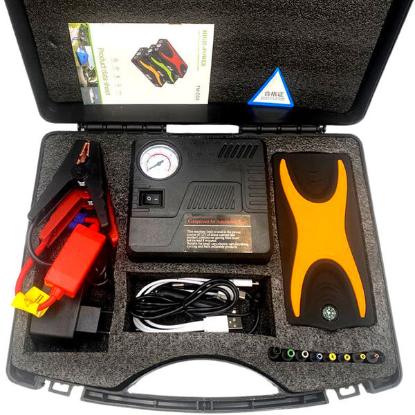 Multi-Function 12V Jump Starter with Air Compressor Pump