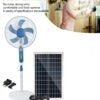 Aerbes AB-FSD04 Solar Powered Fan With LED Light And USB Port 16″ 20W