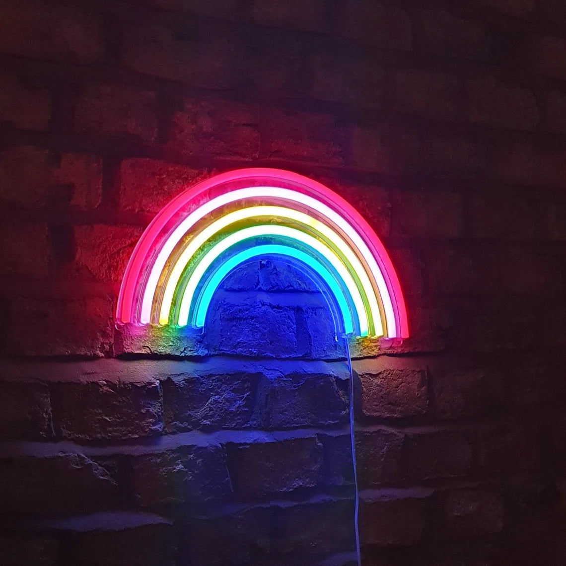 C-12 Rainbow Neon 15″ Wall Mount Display … - Bundle of 2