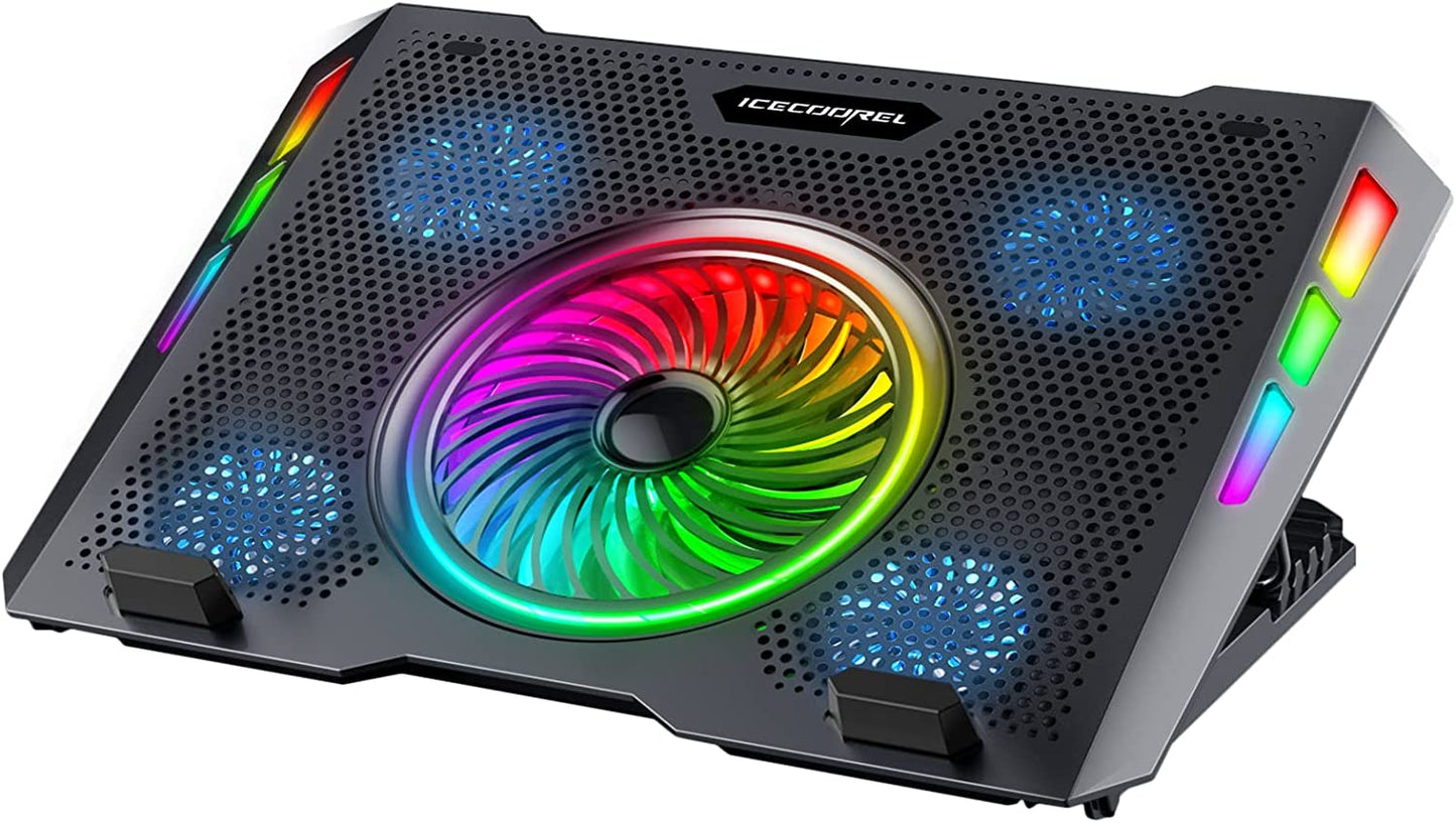 XF0671 Gaming Laptop Cooling Pad 5 Fans RGB Lig…