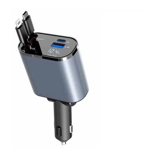 Treqa CC-329 USB + PD Car Charge With Built-in … - Bundle of 2
