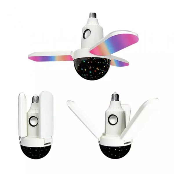 40W E27 3Leaves bluetooth Music Starry Night Li… - Bundle of 2