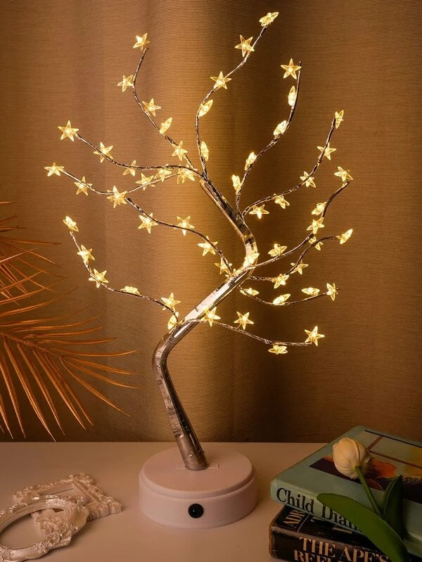 D-6 60 LED Star Tree Table Lamp With Base USB D… - Bundle of 2