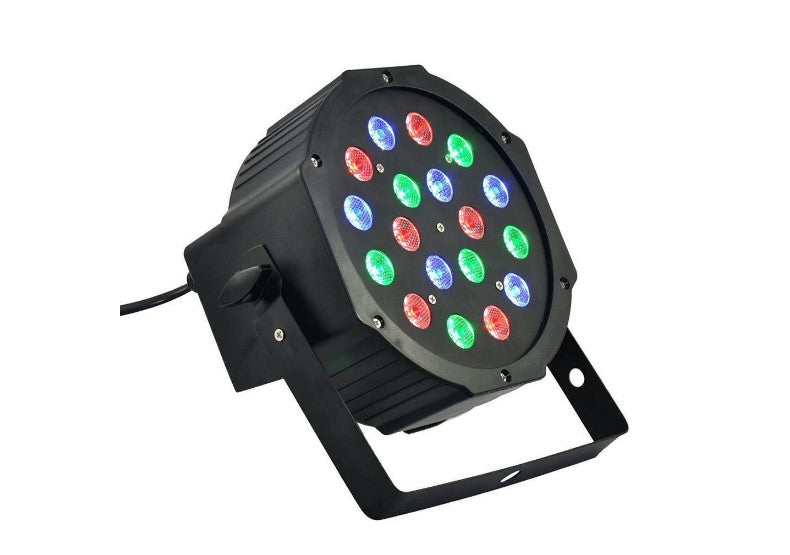 FA-18 RGB DMX 512 Stage Light Flat Par Lighting… - Bundle of 2